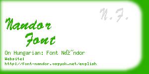 nandor font business card